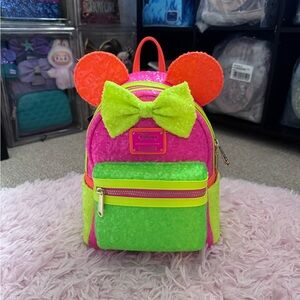 Neon sequin Loungefly bag